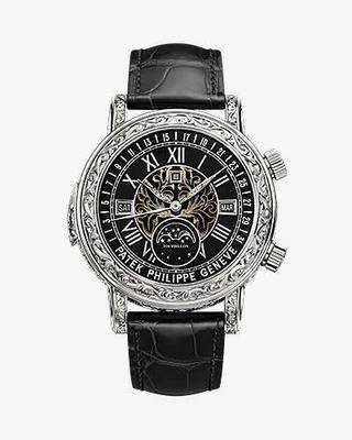 百达翡丽黑色腕表 经典与奢华的完美结合